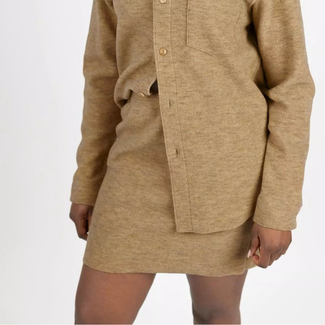 Jupe en laine bouillie pour femme Engel : PRÉCOMMANDE