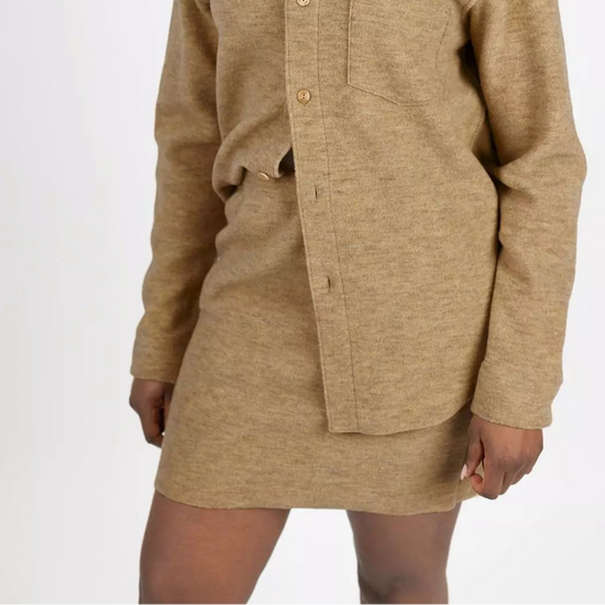 Jupe en laine bouillie pour femme Engel : PRÉCOMMANDE