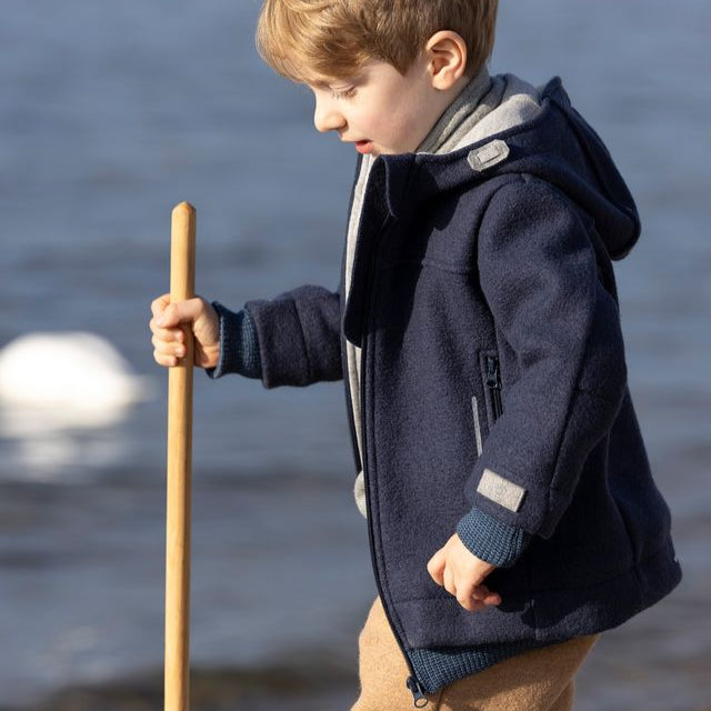 Veste en laine bouillie pour tout-petits/enfants Disana avec fermeture éclair : PRÉCOMMANDE