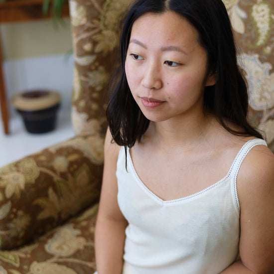 Hocosa Women Camisole, Wool/Silk, Natural