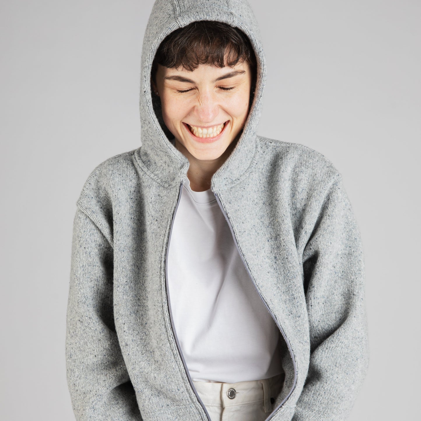 Engel Women's Hooded Reborn Knit Sweater with Zip: PRE-ORDER