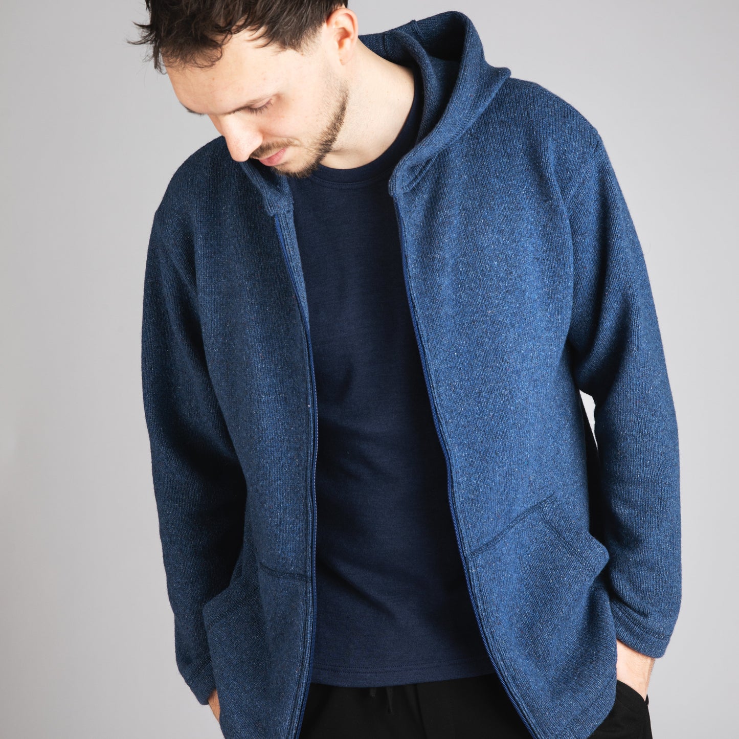 Engel Men's Hooded Reborn Knit Zipper Sweater: PRE-ORDER (Copy)