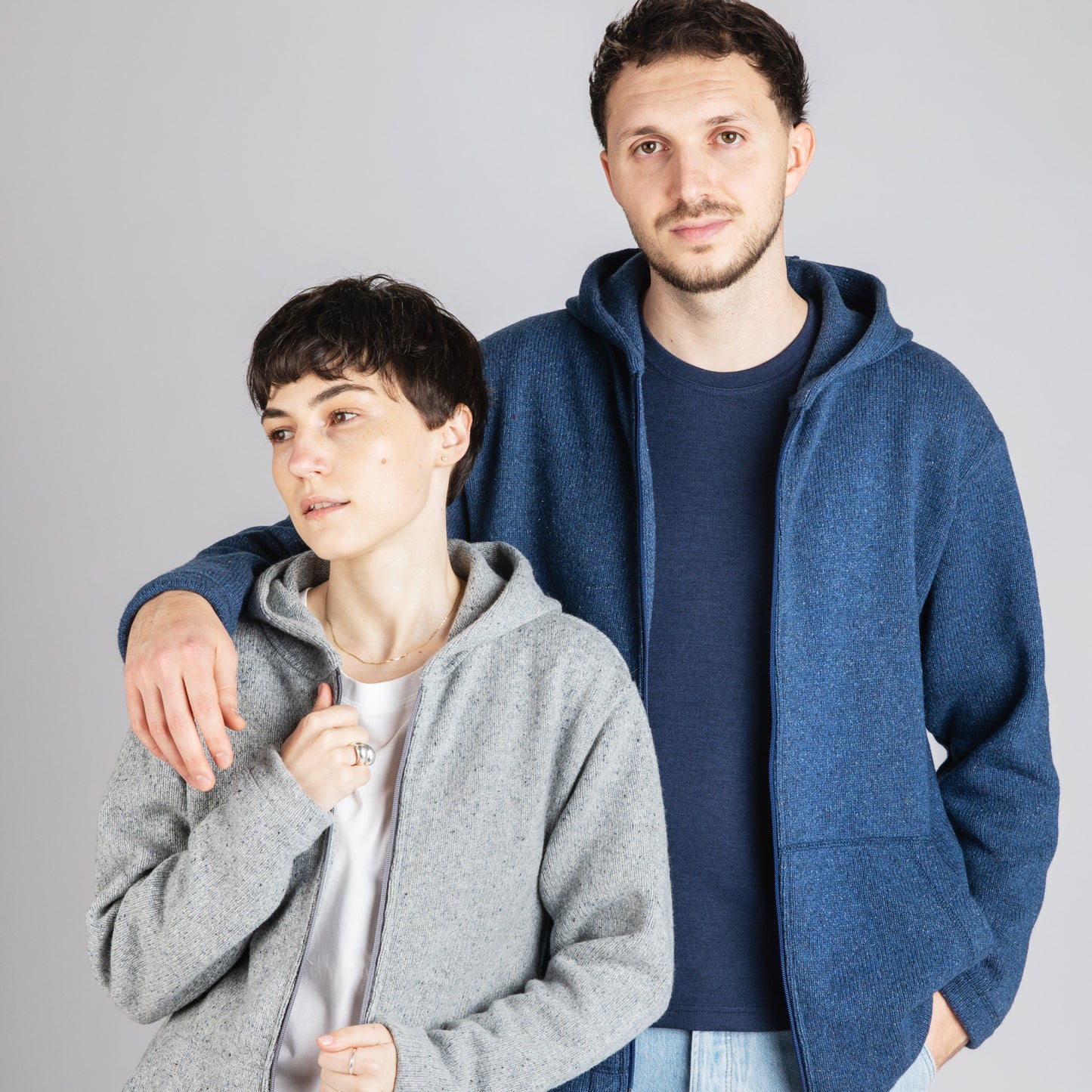 Engel Men's Hooded Reborn Knit Zipper Sweater: PRE-ORDER (Copy)