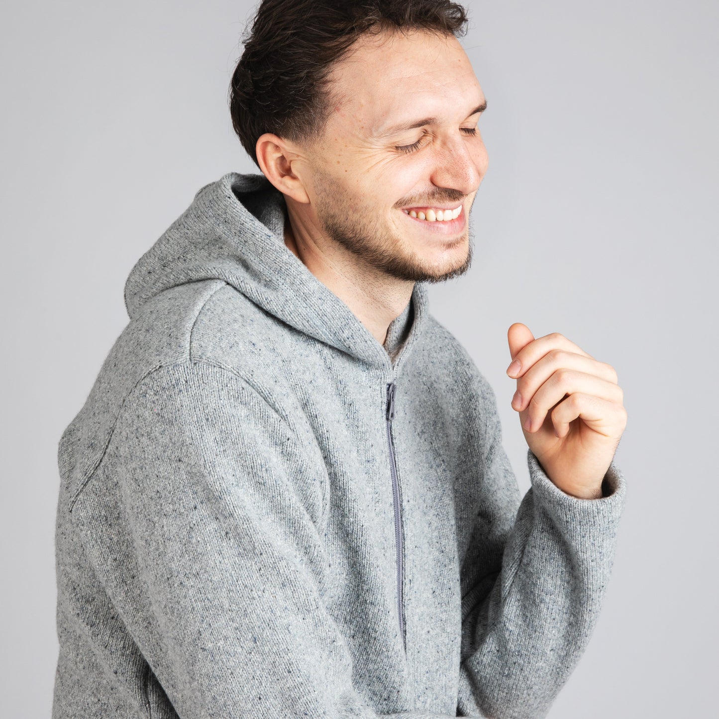 Engel Men's Hooded Reborn Knit Zipper Sweater: PRE-ORDER (Copy)