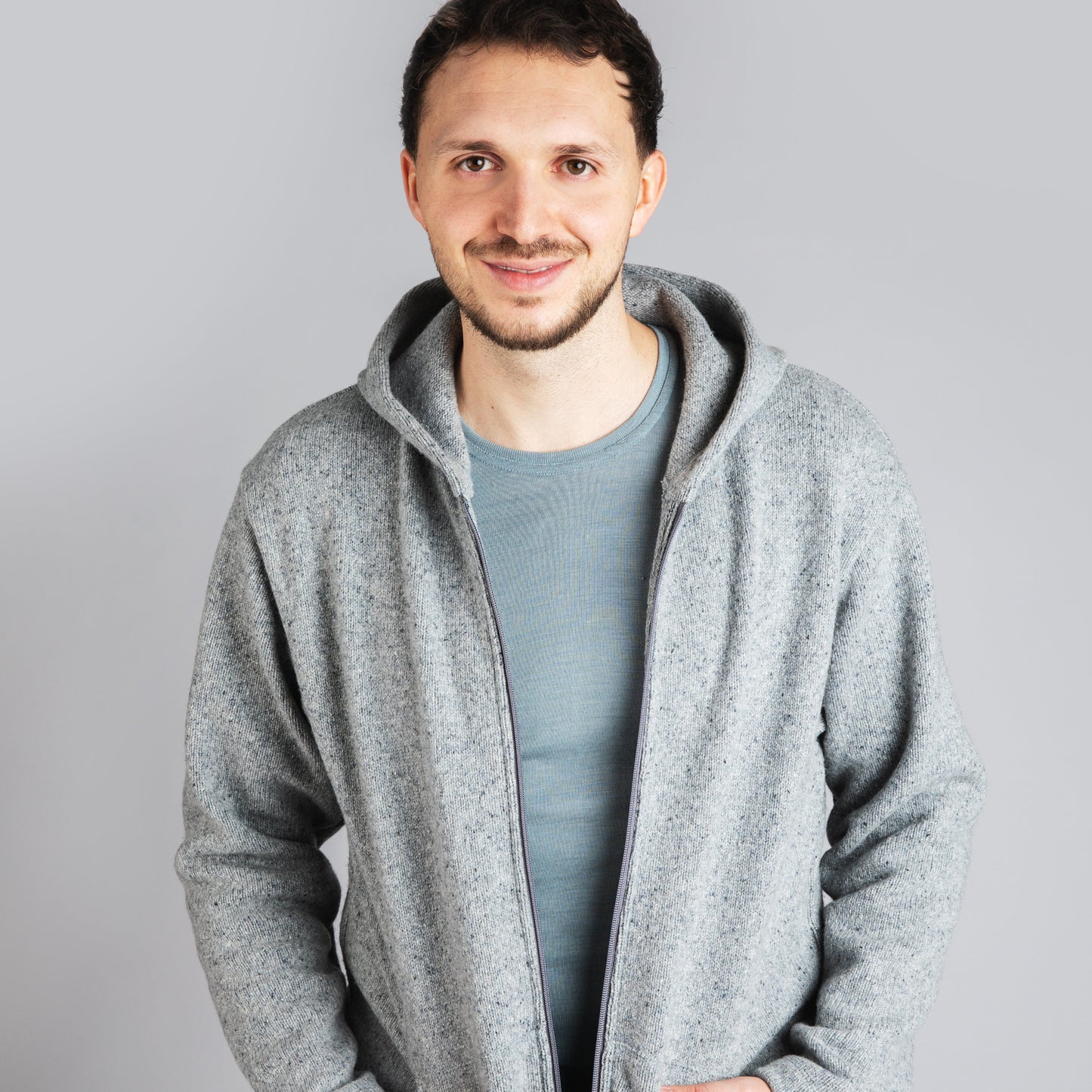 Engel Men's Hooded Reborn Knit Zipper Sweater: PRE-ORDER (Copy)