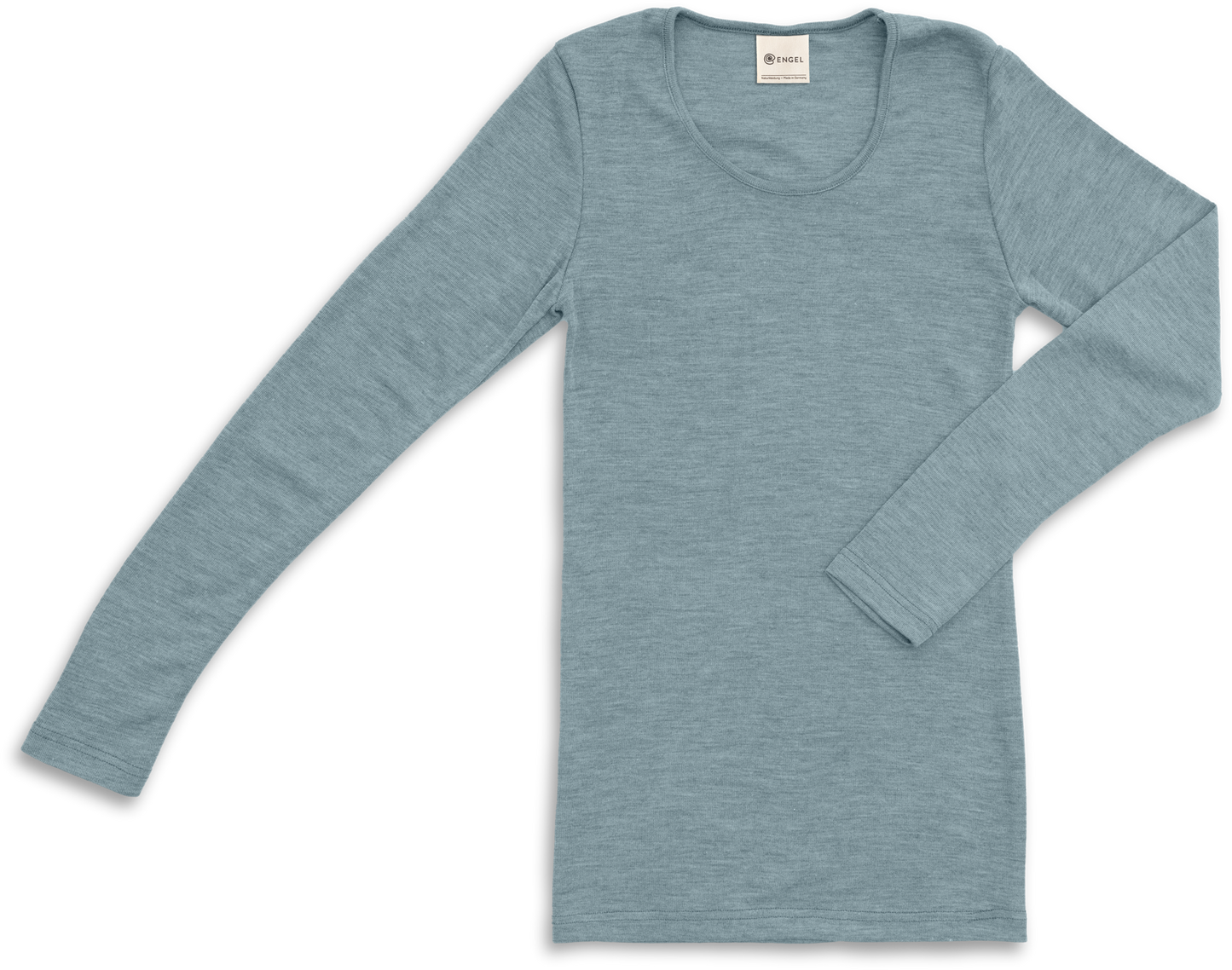 Engel Women Long Sleeve Shirt with Round Neck, Merino Wool/Silk