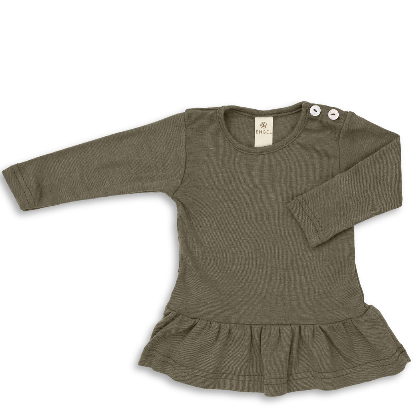 Chemise tunique à manches longues Engel Baby, laine/soie