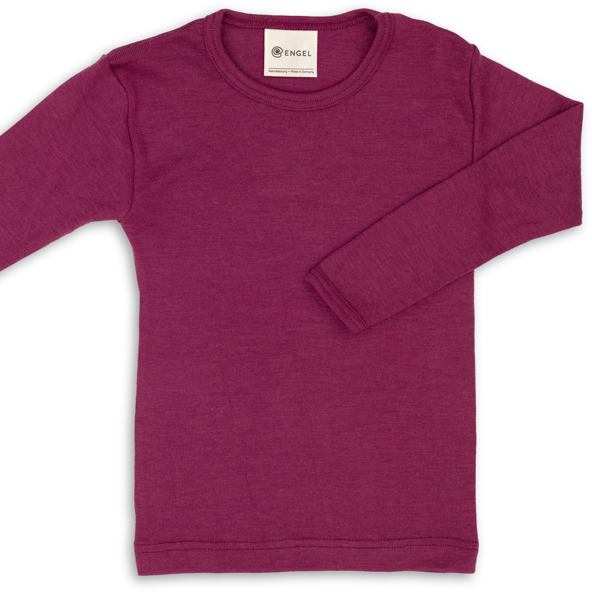 Engel Child Long Sleeve Shirt, Merino Wool/Silk, Solid