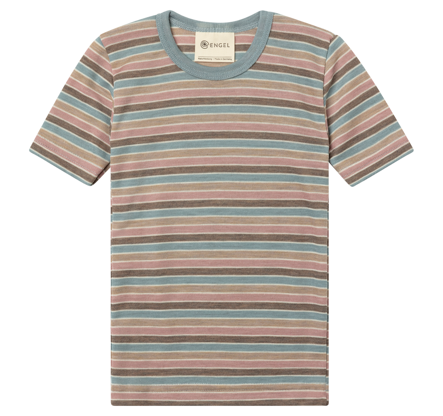 Chemise à manches courtes Engel pour enfant, laine/soie