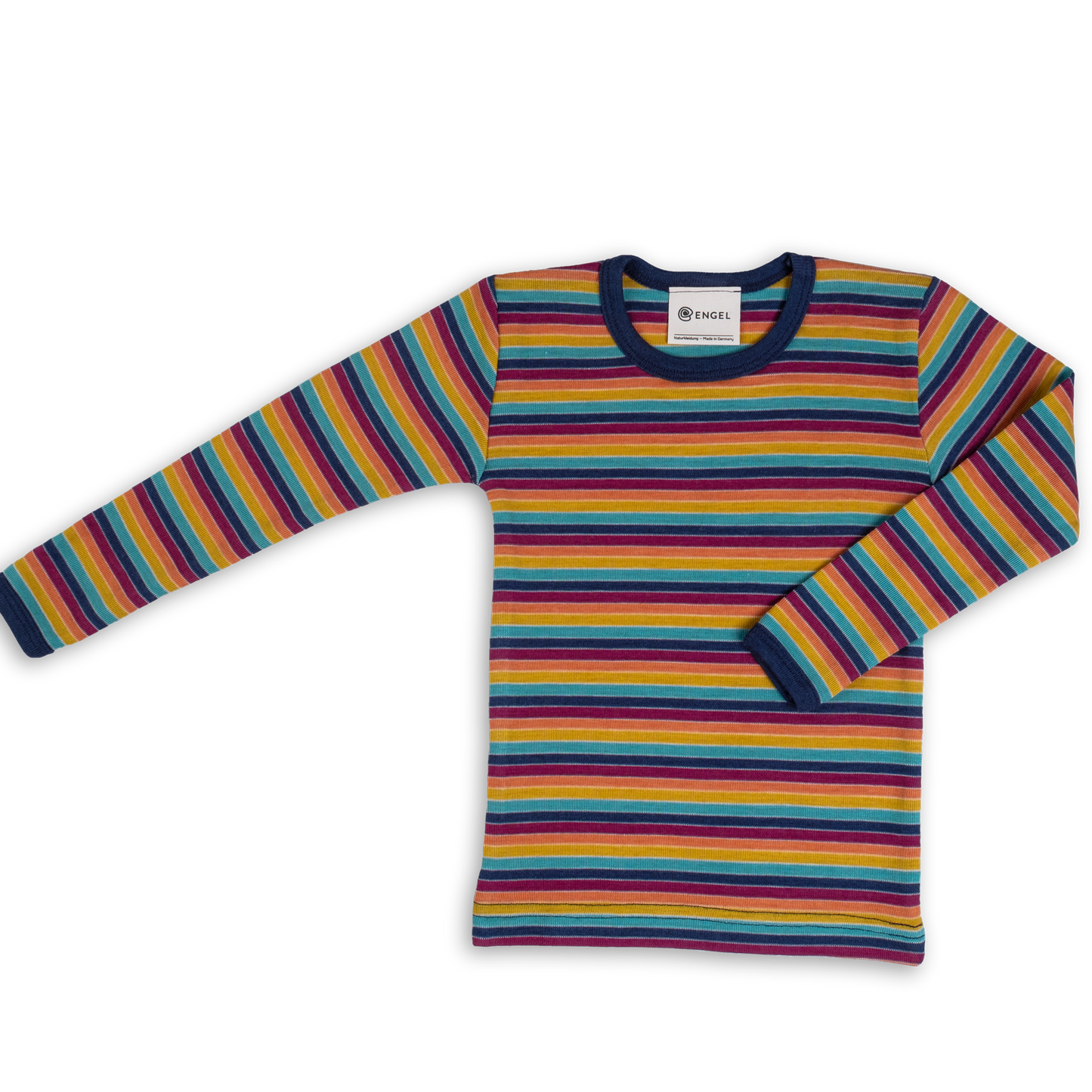 Chemise à manches longues Engel pour enfant, laine mérinos/soie, uni