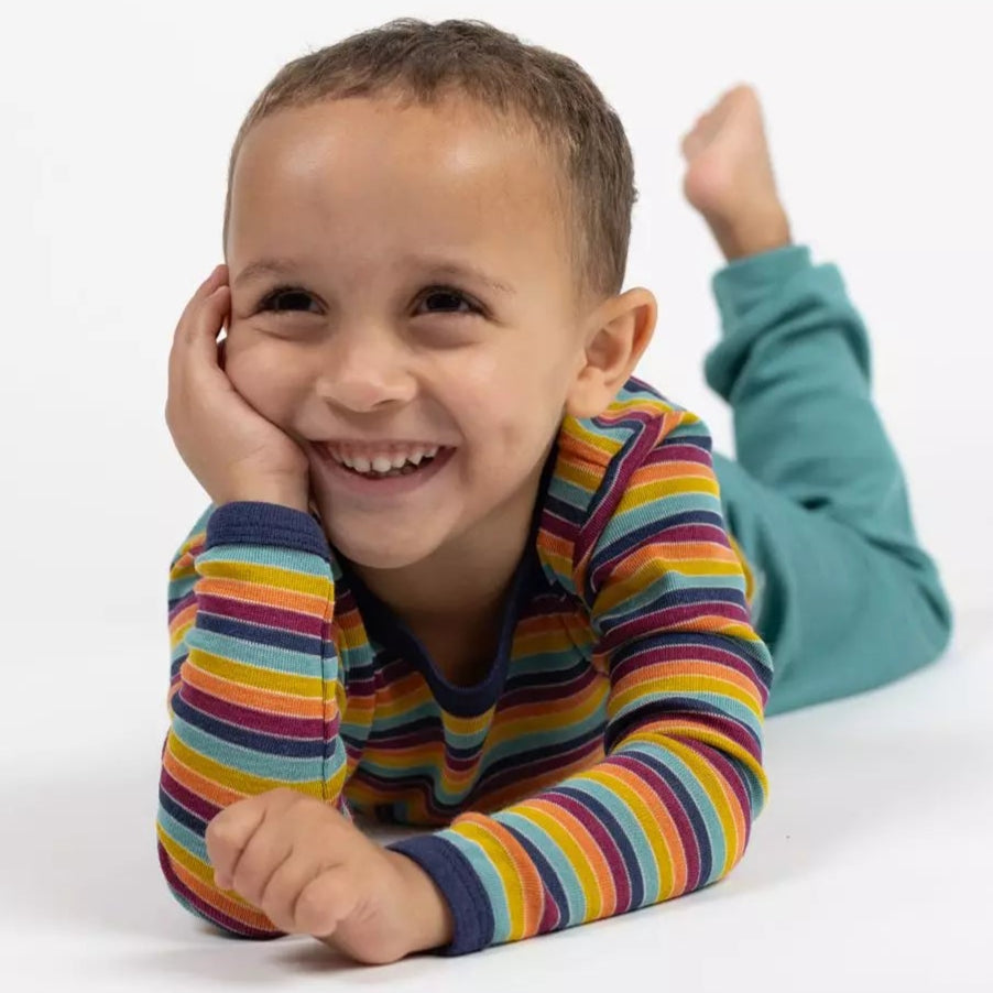 Chemise à manches longues Engel pour enfant, laine mérinos/soie, uni