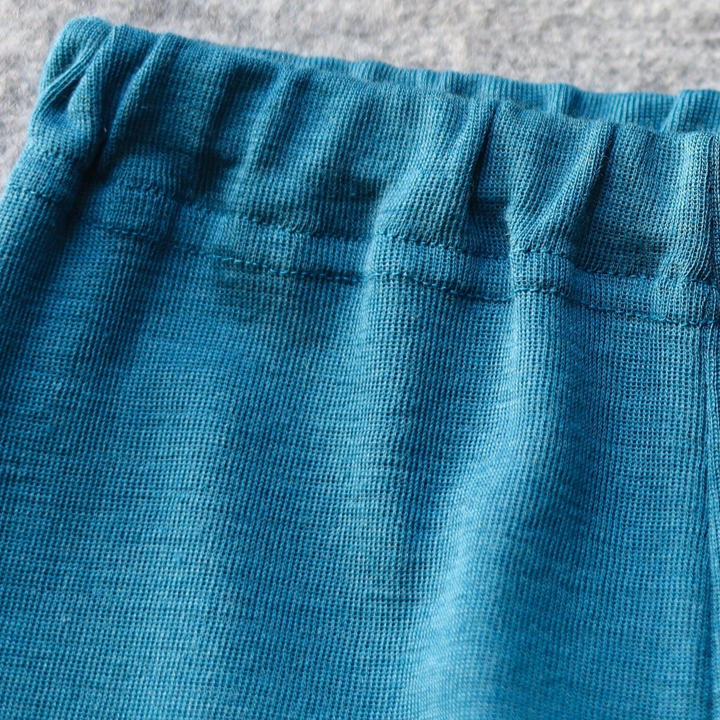 Hocosa Baby/Toddler Legging with Cuff Wool/Silk, Sea Blue