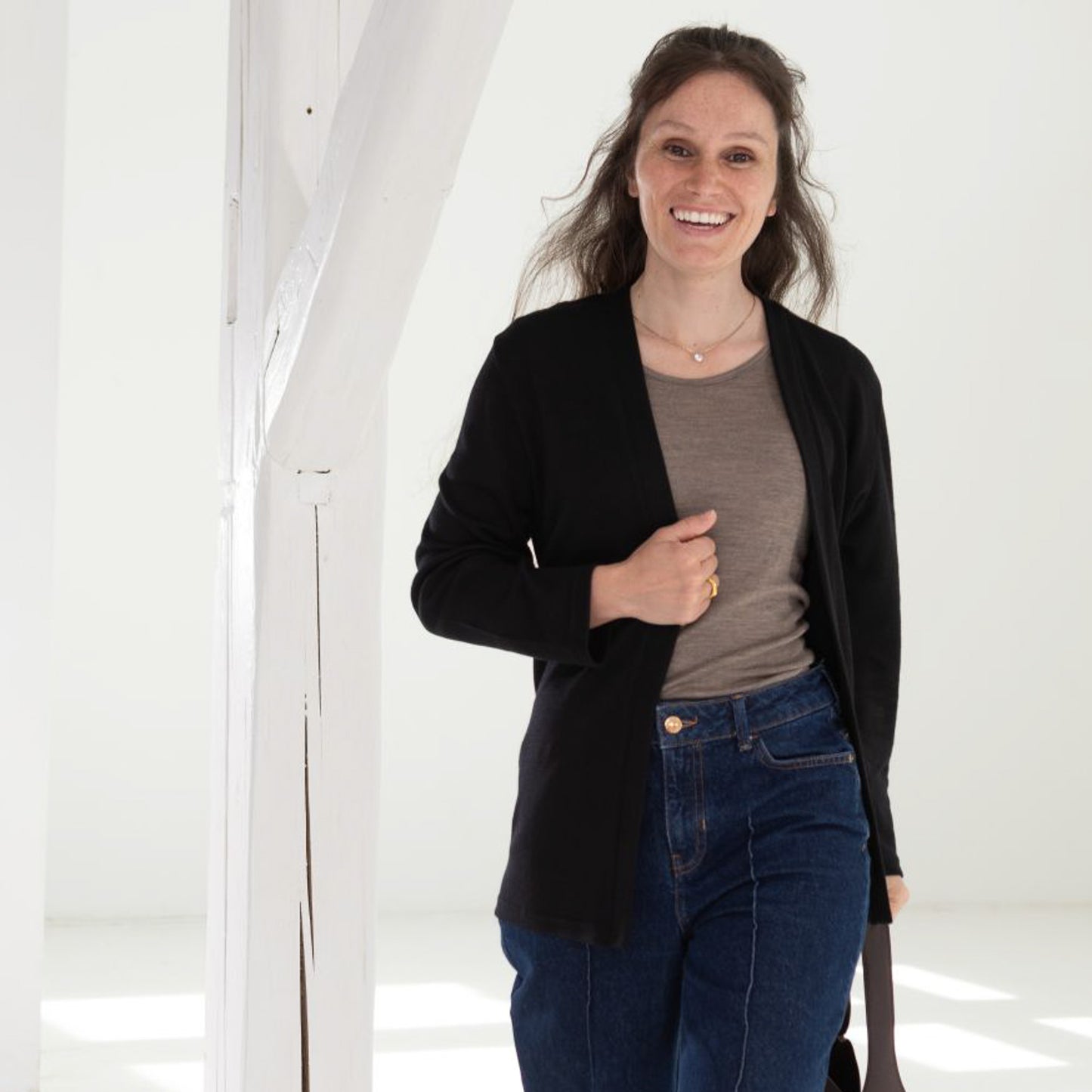 Engel Women Open Cardigan, Merino Wool/Silk Interlock - PRE-ORDER ONLY