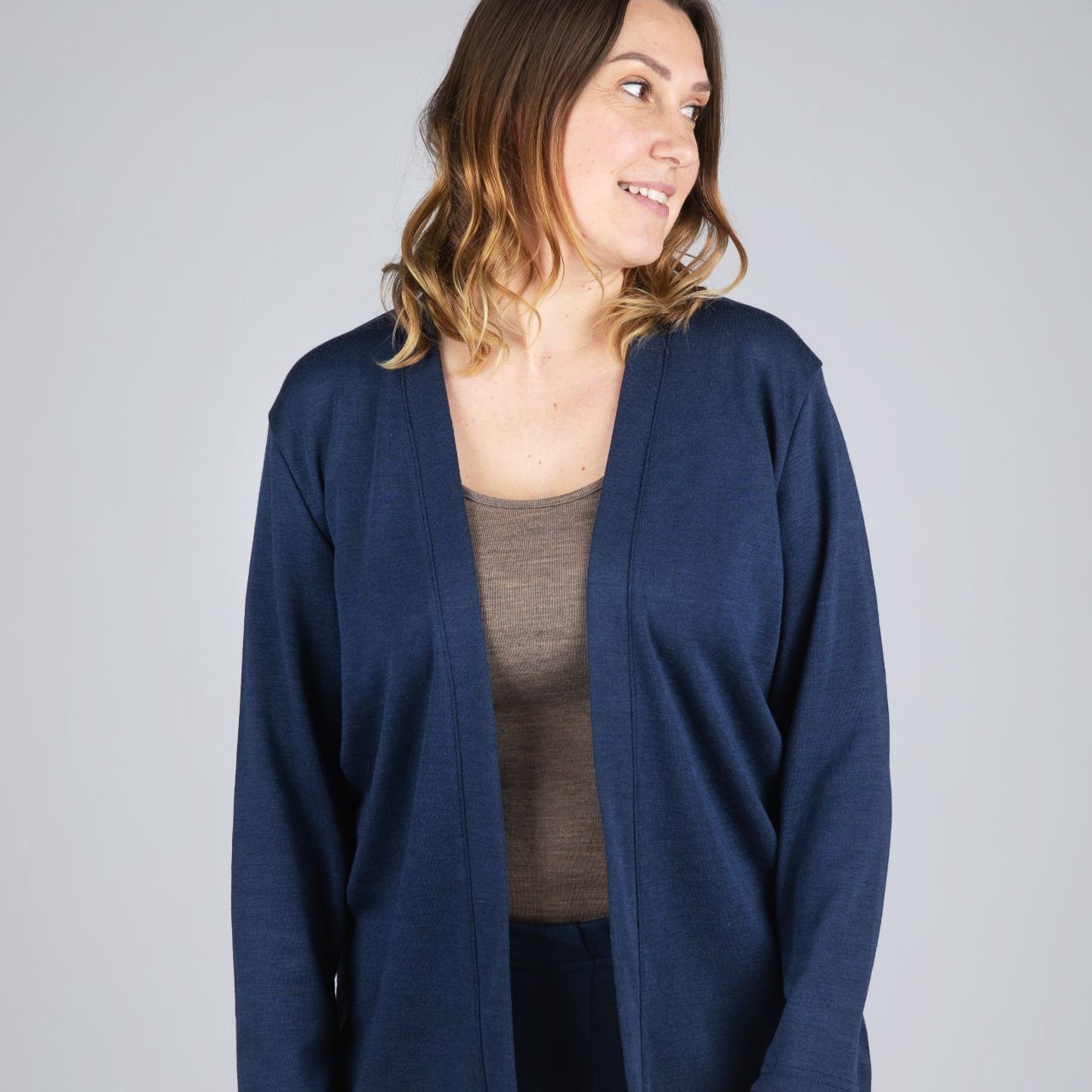 Engel Women Open Cardigan, Merino Wool/Silk Interlock - PRE-ORDER ONLY