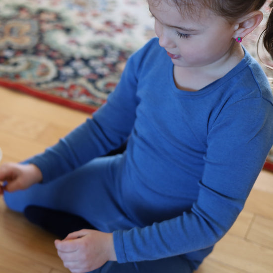 Chemise à manches longues enfant Hocosa, laine, uni