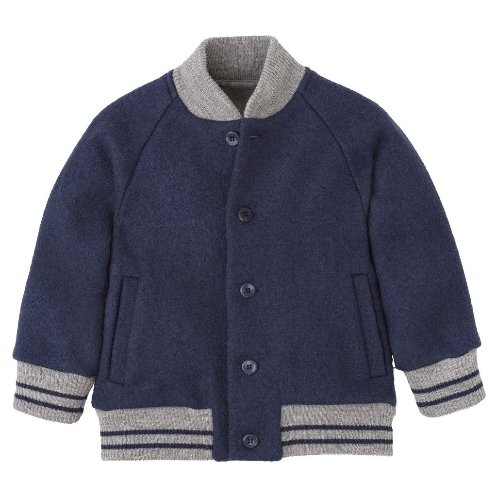 Disana Toddler/Child Varsity Jacket, Boiled Merino Wool: PRE-ORDER