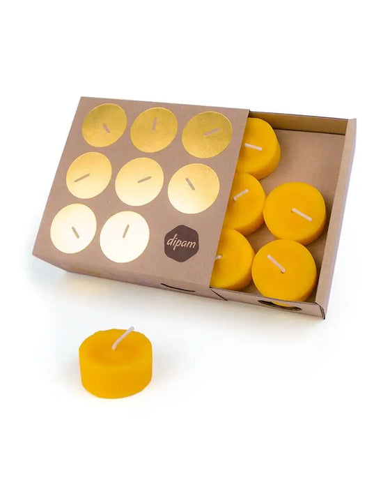 Dipam Beeswax Tealights- 18 pieces