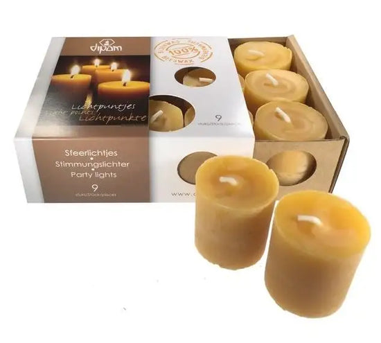 Dipam Beeswax Party Lights- Box of 9