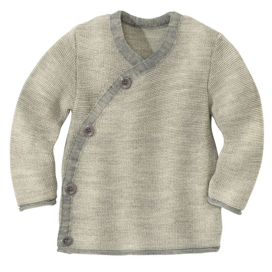 Disana Baby/Toddler Sweater with Button Closure, Melange Merino Wool Knit: PRE-ORDER