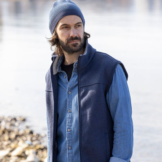 Disana Men's Vest, Boiled Merino Wool: PRE-ORDER
