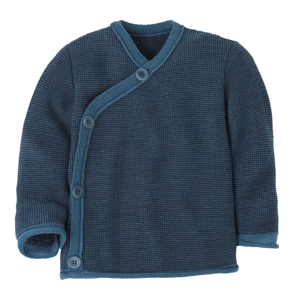 Disana Baby/Toddler Sweater with Button Closure, Melange Merino Wool Knit: PRE-ORDER