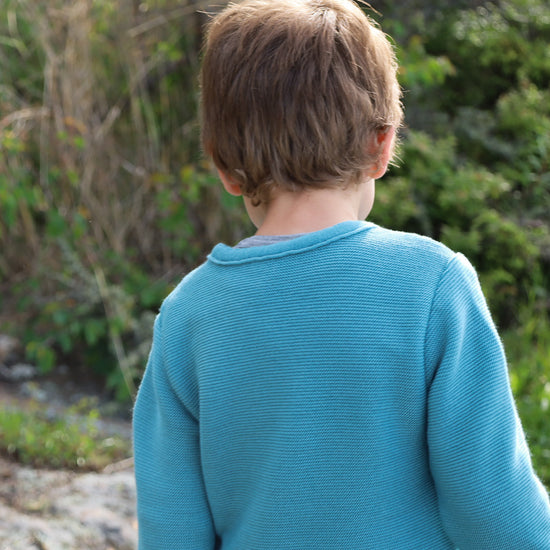 Disana Child Sweater, Left Knit, Wool Knit