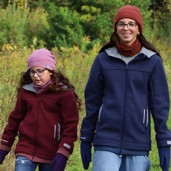 Veste en laine bouillie pour tout-petits/enfants Disana avec fermeture éclair : PRÉCOMMANDE