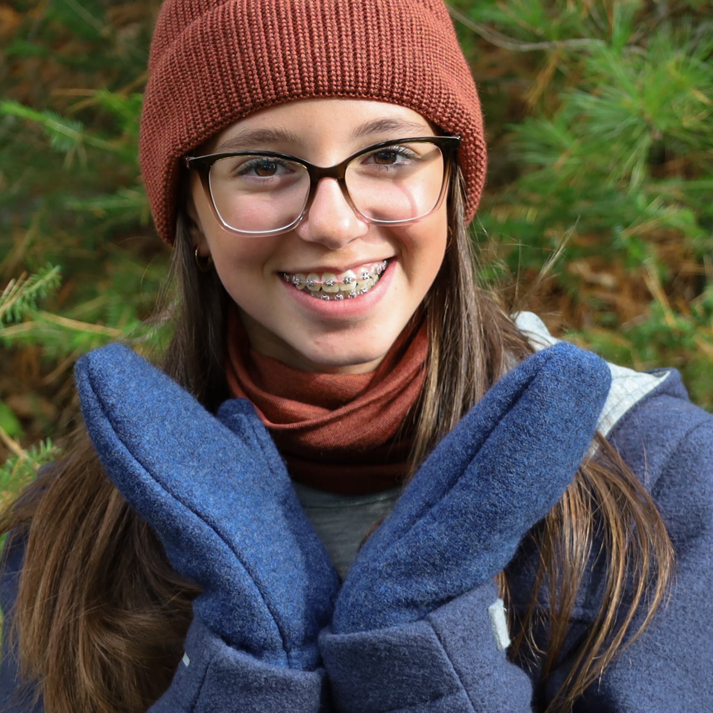 Mitaine unisexe Pickapooh, laine bouillie mérinos avec doublure en laine/soie