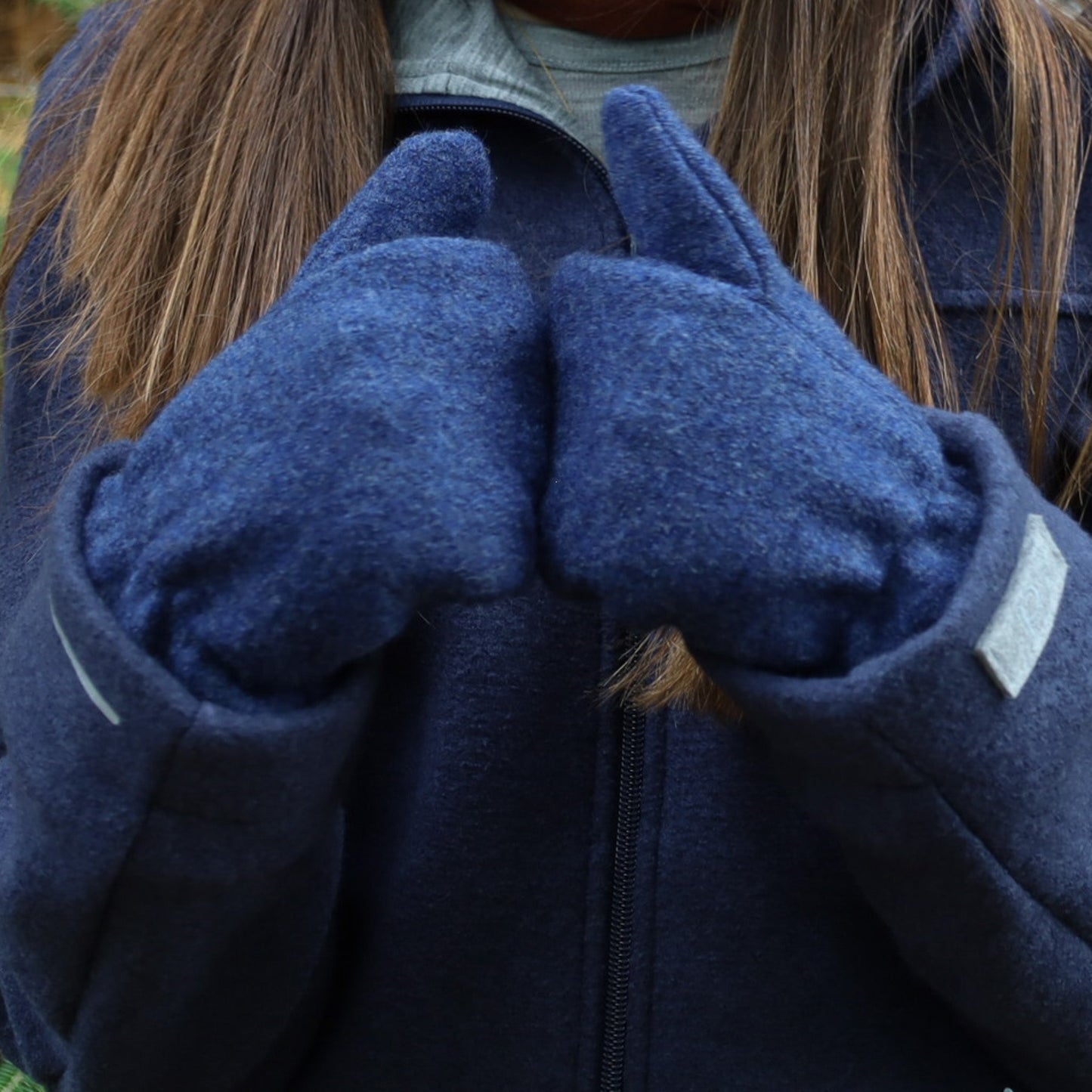 Pickapooh Child Mitt, Merino Boiled Wool with wool/silk lining