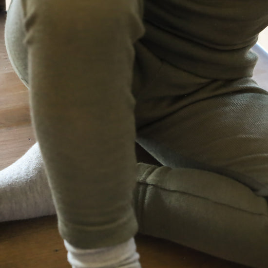 Legging enfant Engel, laine/soie