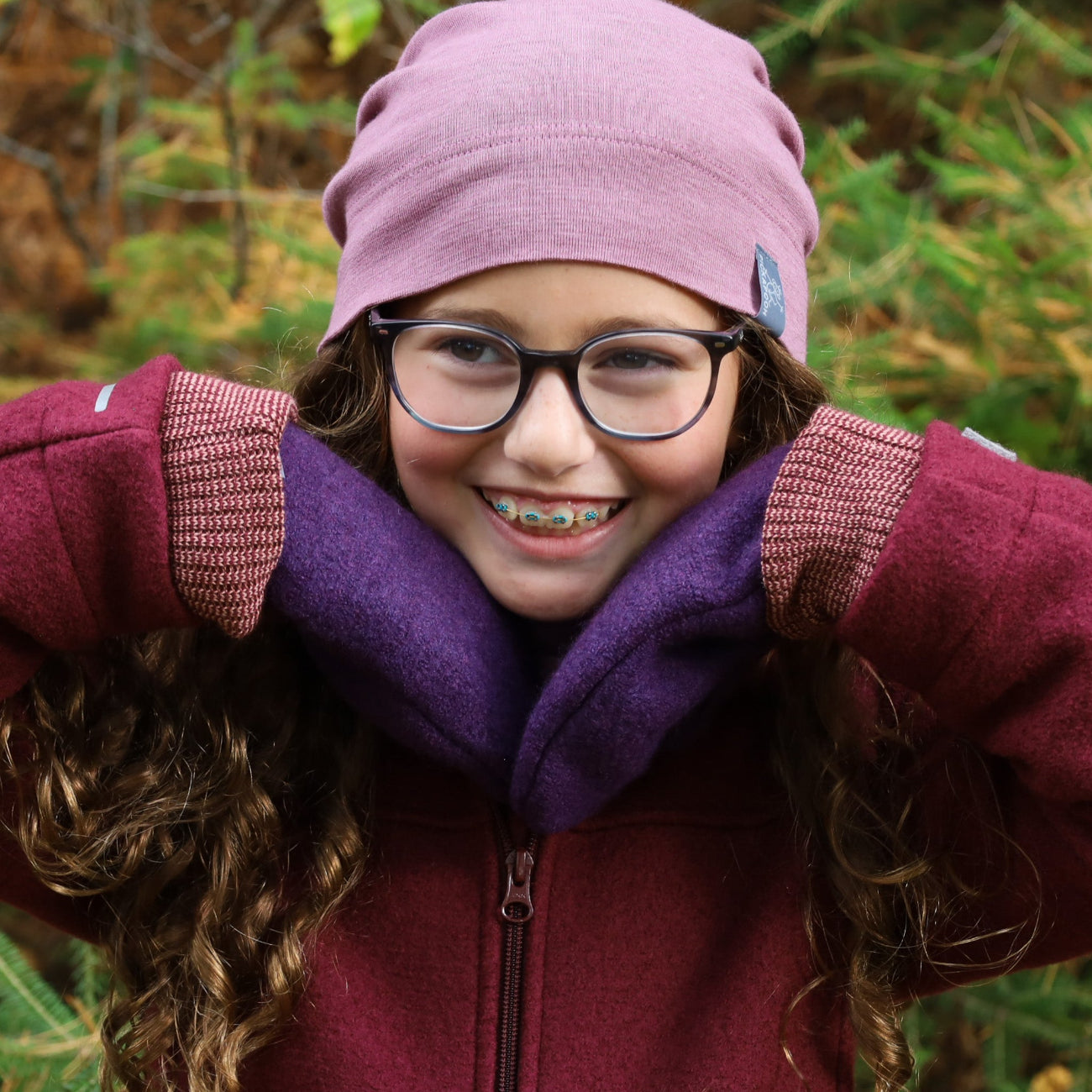 Pickapooh Child Mitt, Merino Boiled Wool with wool/silk lining