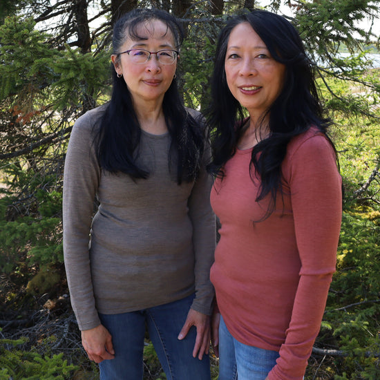 Engel Chemise à manches longues pour femme avec col rond, laine mérinos/soie