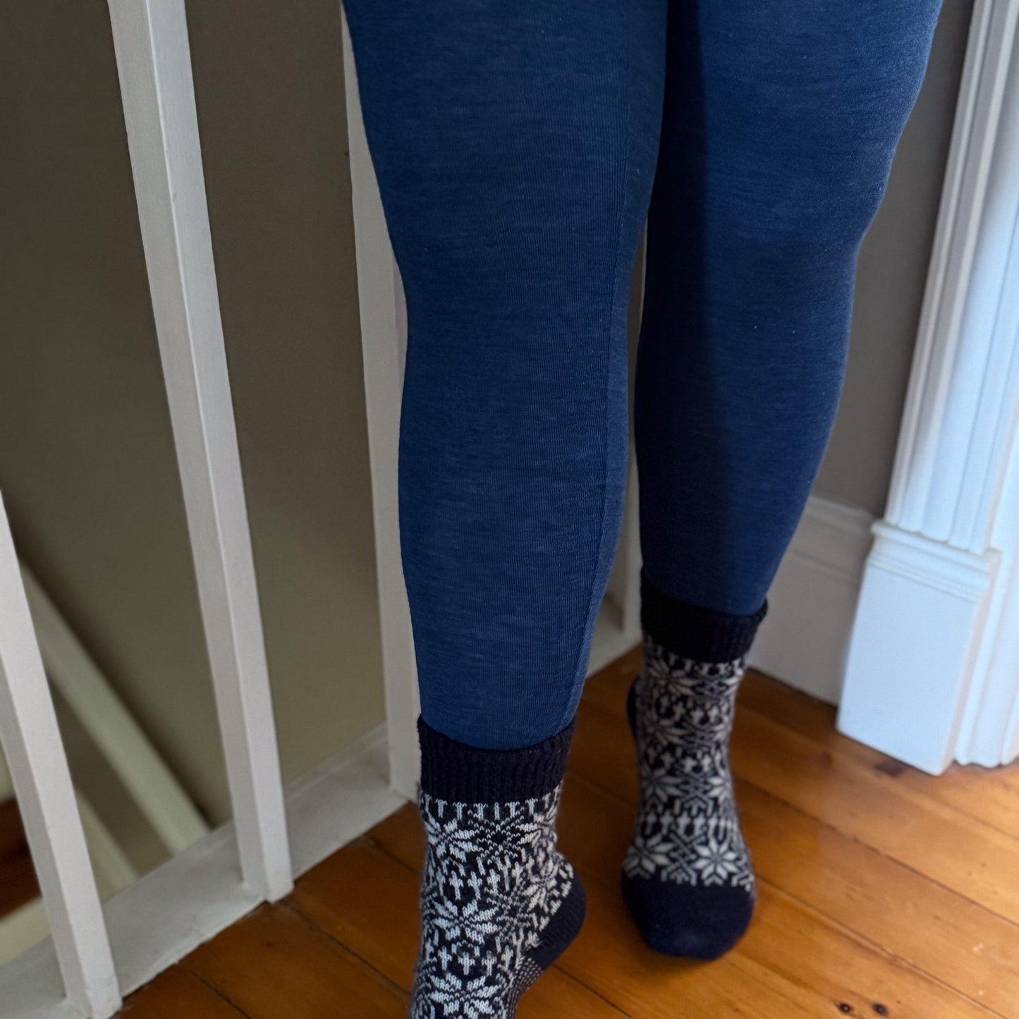 Hocosa Women Legging with Cuff, Wool/Silk