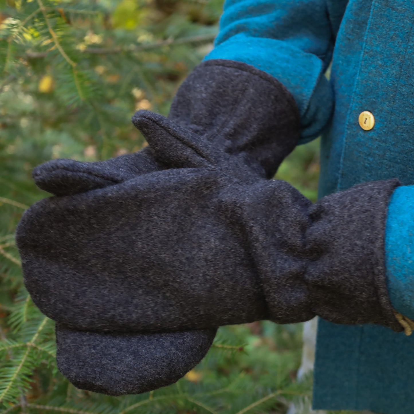 Mitaine unisexe Pickapooh, laine bouillie mérinos avec doublure en laine/soie