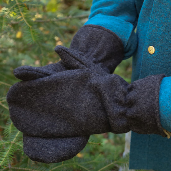 Mitaine unisexe Pickapooh, laine bouillie mérinos avec doublure en laine/soie