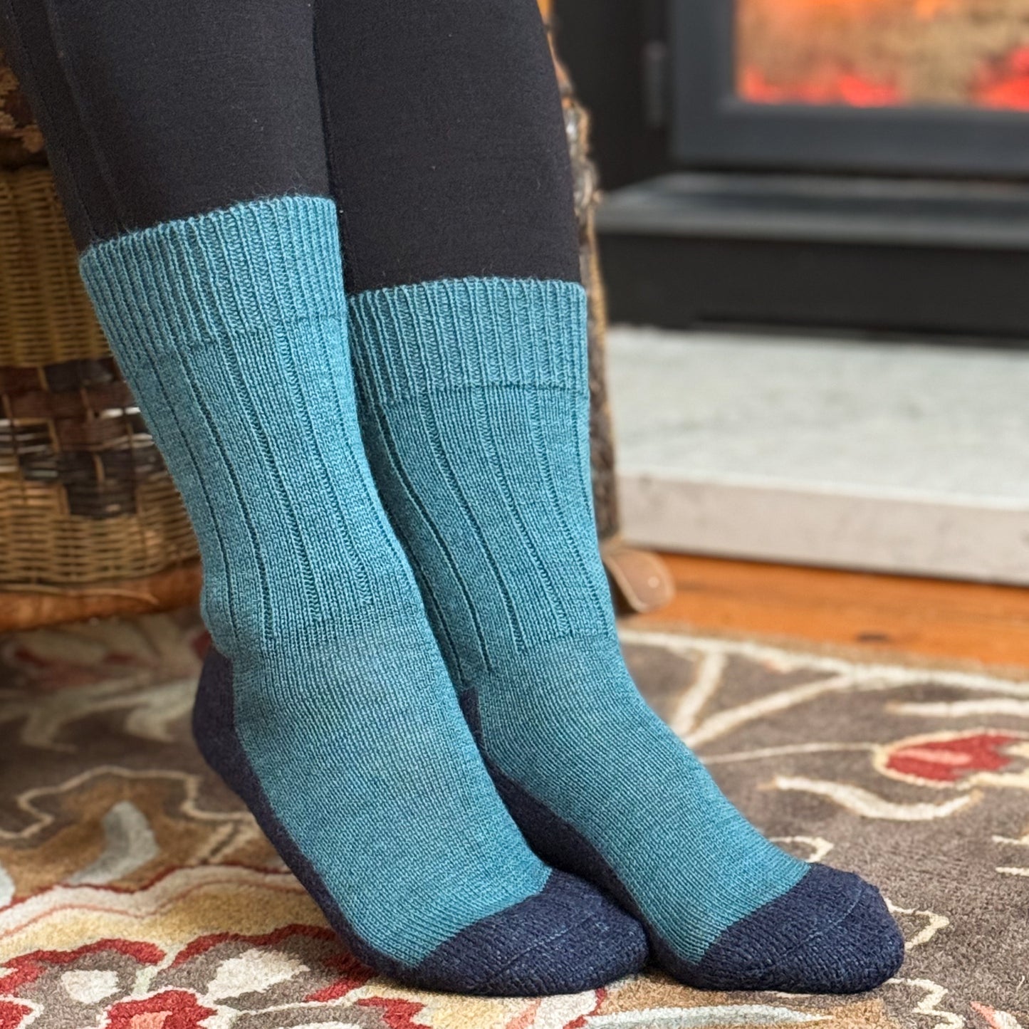 Hirsch Natur Unisex Hiking Sock with Thick Sole, Merino Wool