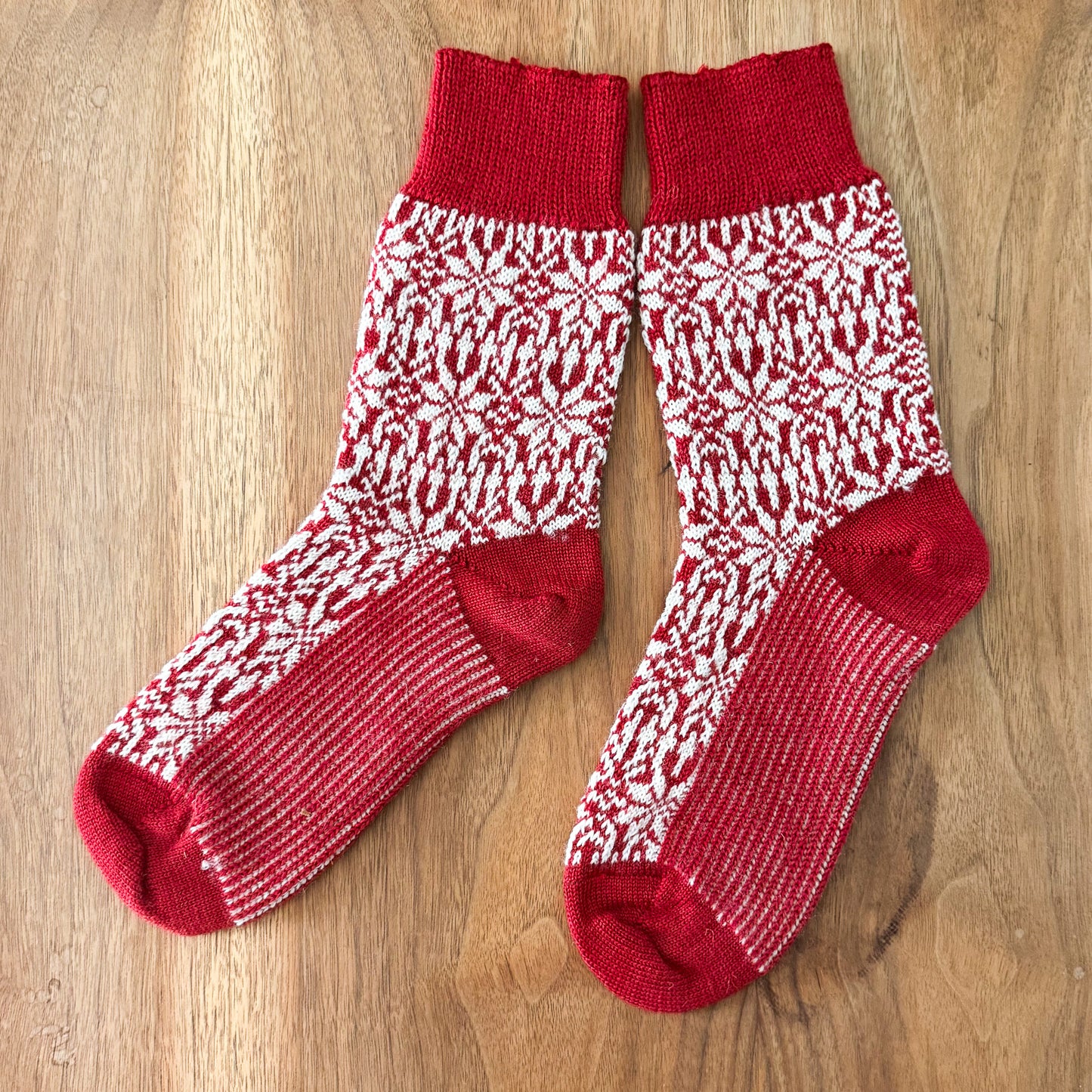 Hirsch Natur Unisex Norwegian Star Sock with Reinforced Sole, Merino Wool