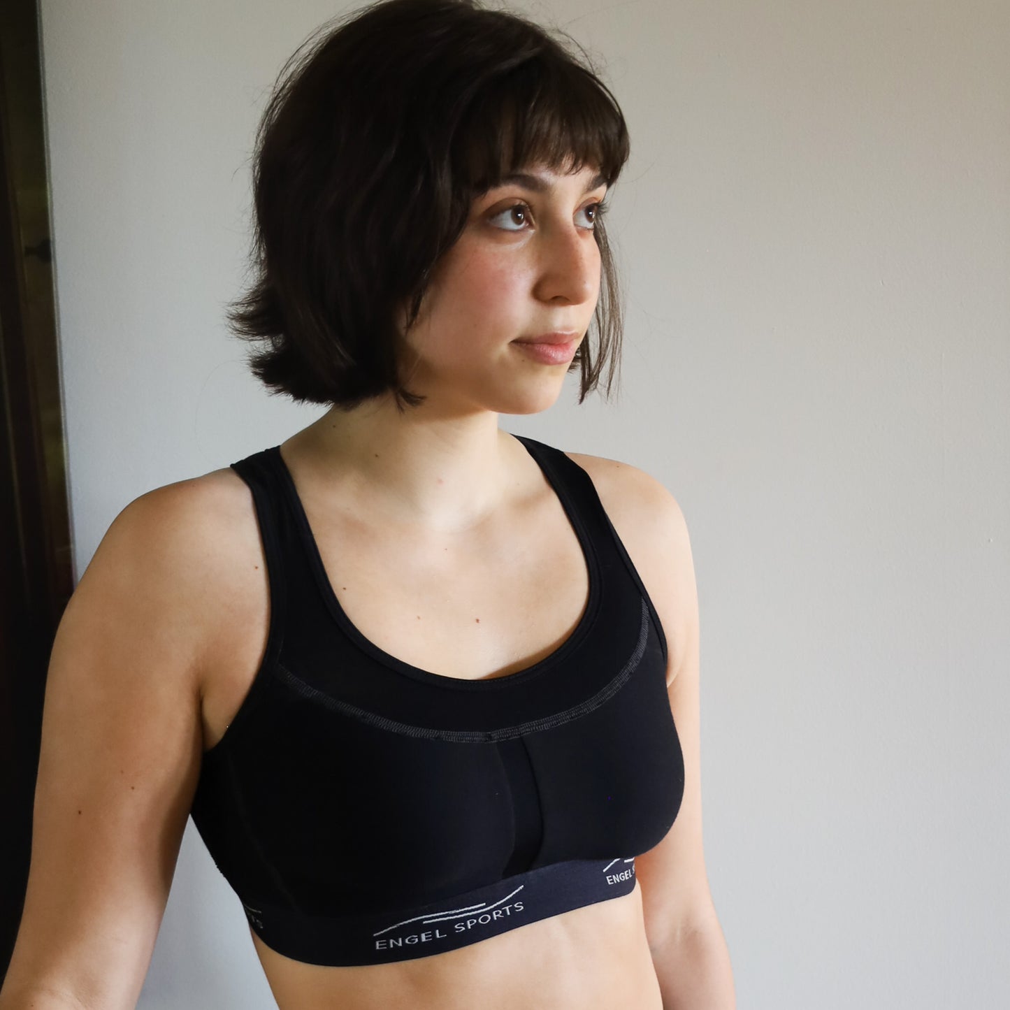 Women Zipper Front Sports Bras Fitness Crop Tops Tank Gym Yoga Workout Bra, Dark  Blue, M 