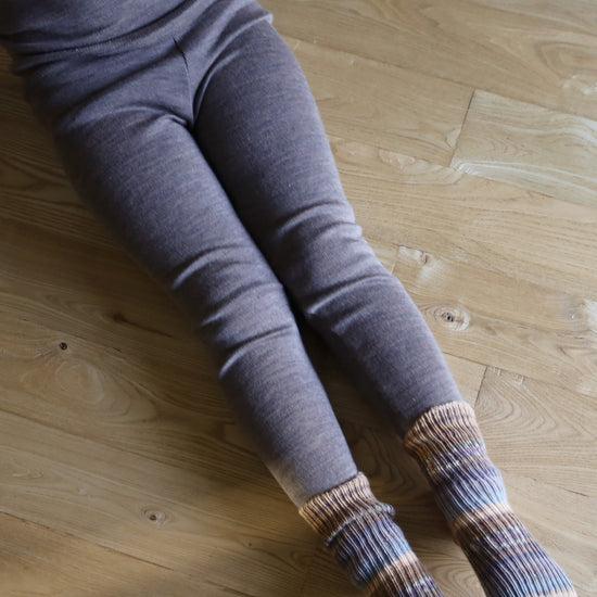 Legging enfant Engel, laine/soie