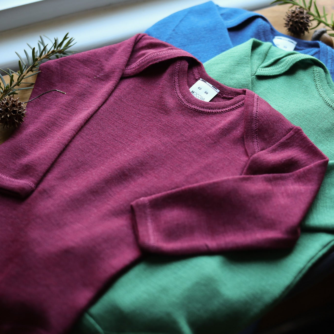 Hocosa Baby/Toddler Onesie Long Sleeve, Wool/Silk