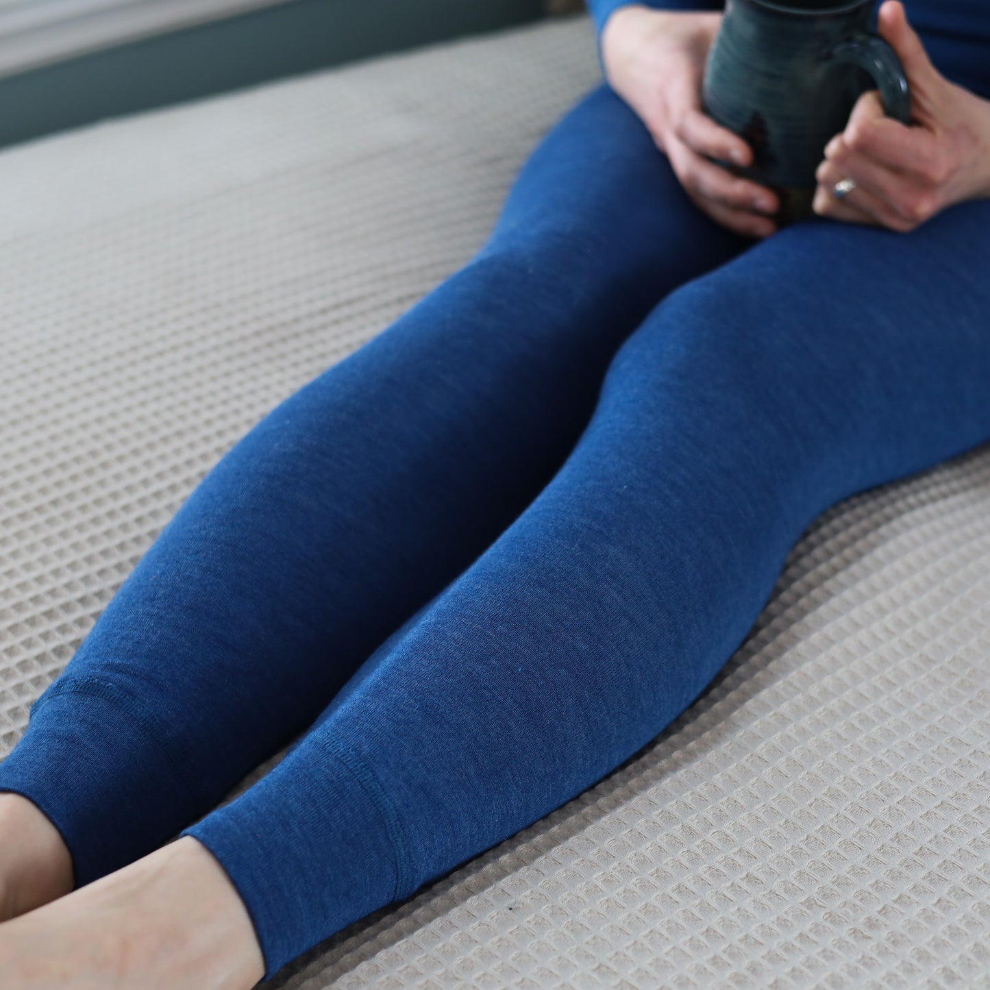 Hocosa Women Legging with Cuff, Wool/Silk