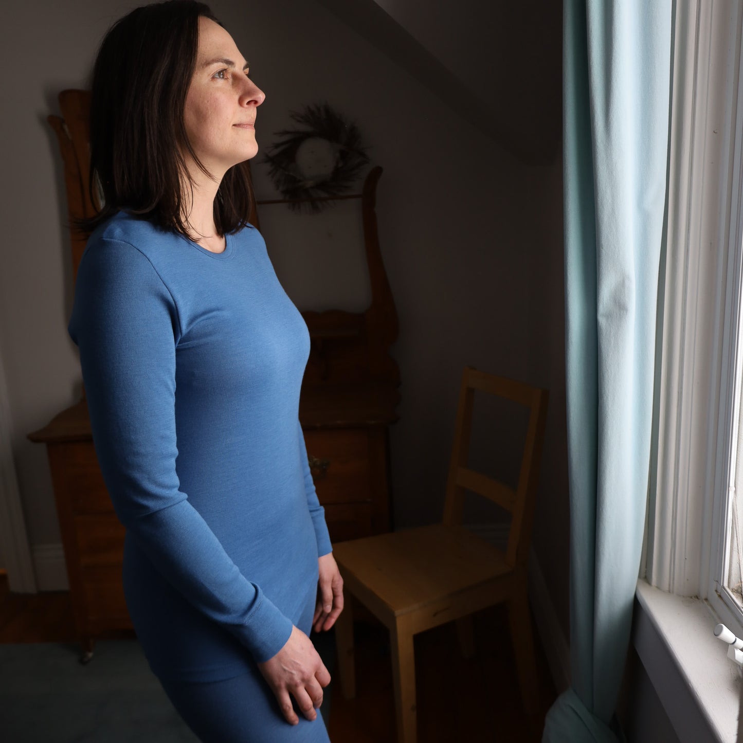 Hocosa Chemise à manches longues unisexe, laine