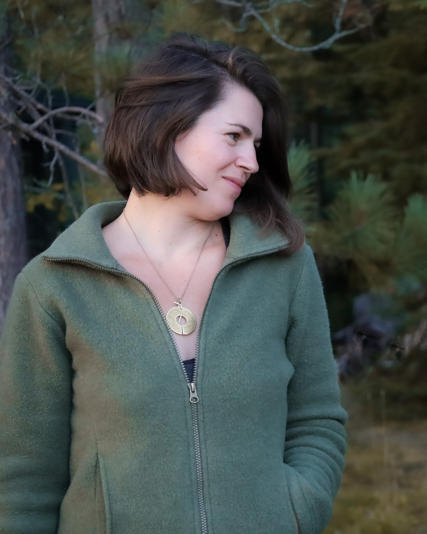 Engel Veste ajustée pour femme, polaire de laine mérinos