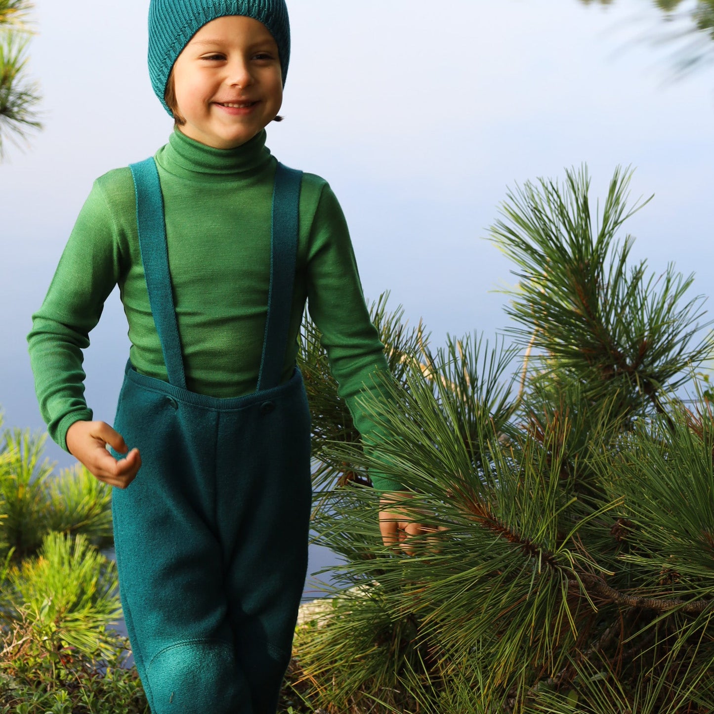 Disana Toddler/Child Trousers with Straps, Boiled Wool