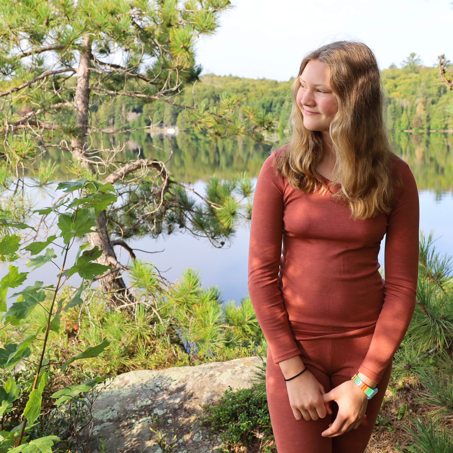 Engel Chemise à manches longues pour femme avec col rond, laine mérinos/soie