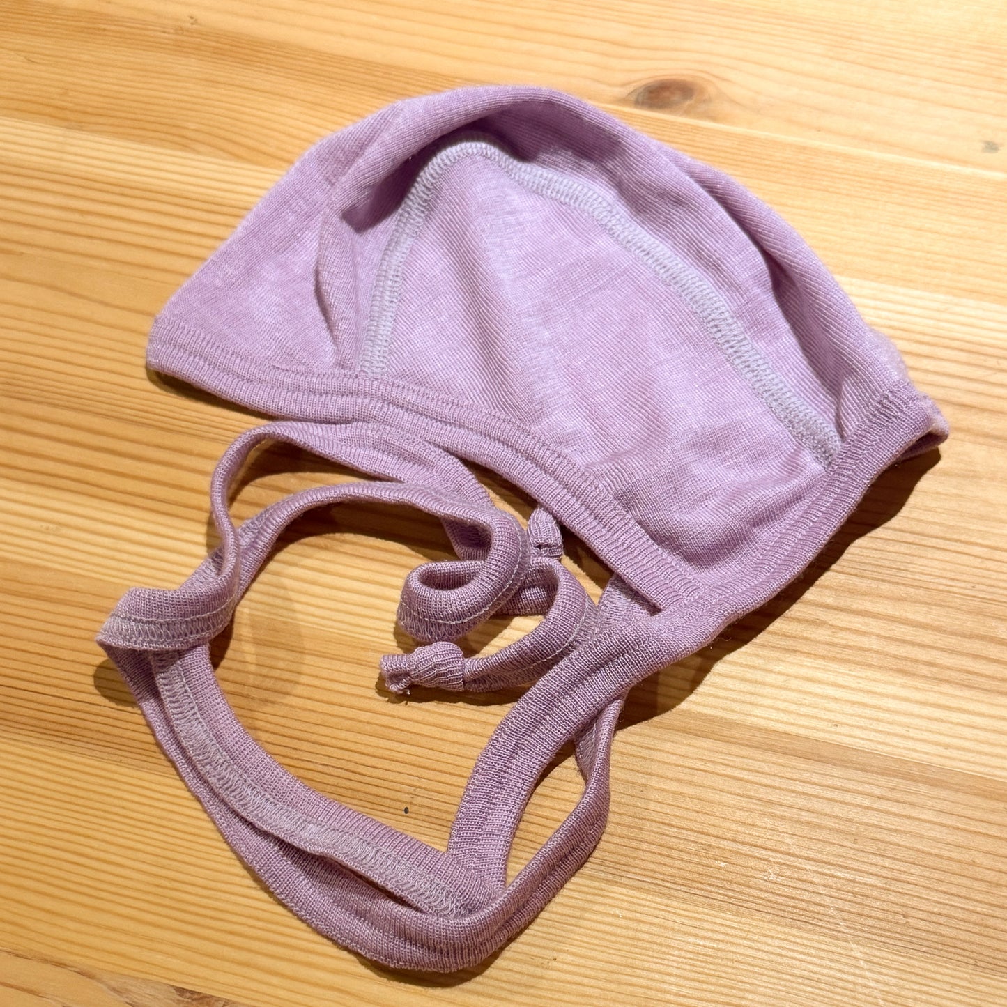 Engel Baby Bonnet, Fine Ribbed, Wool/Silk