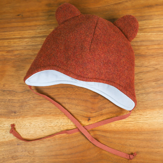 Pickapooh Baby/Toddler Bear Hat, Wool Fleece with cotton lining
