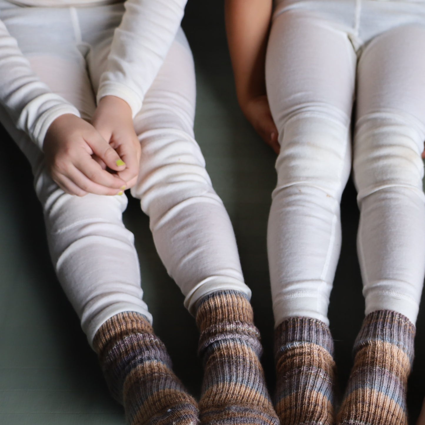 Hocosa Child Legging with Cuff, Natural, Merino Wool - Natural