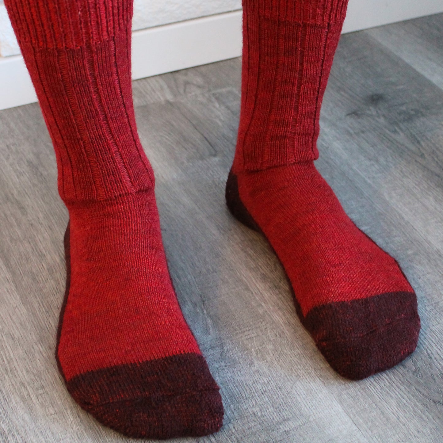 Hirsch Natur Unisex Hiking Sock with Thick Sole, Merino Wool