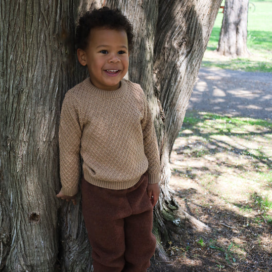 Disana Child Aran Knit Sweater, Merino Wool
